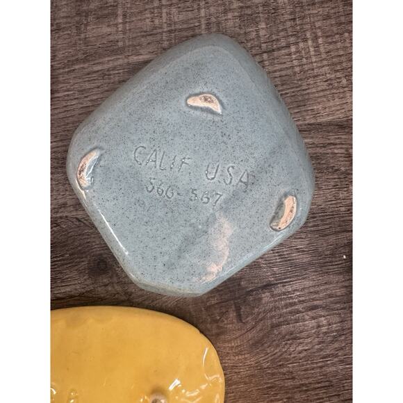 Lot Of (3) Vintage MCM Ceramic Ashtrays Lane & Co. California Pottery Atomic - Picture 11 of 16